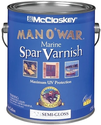 McCloskey Man O' War 6507 Marine Spar Varnish, Semi-Gloss, 1 Gal