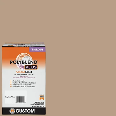 Custom Polyblend Plus PBPG3807-4 Sanded Grout, Haystack, 7 lb Box