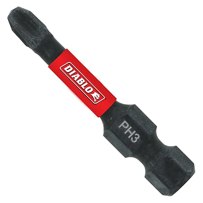Diablo DPH32P1 #3 Phillips 2 In. Impact Driver Bit, Black Oxide, 1 Pc