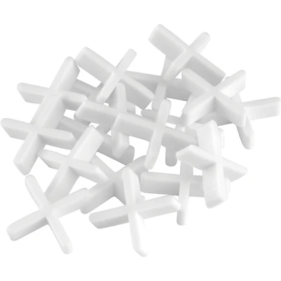 QEP 10334 Series Traditional Flexible Tile Spacer, 1/16 in L, Plastic, White, 300/PK