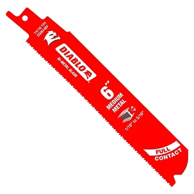 Steel Demon Reciprocating Saw Blade, 6-In., 14-18 TPI, 15-Pk.