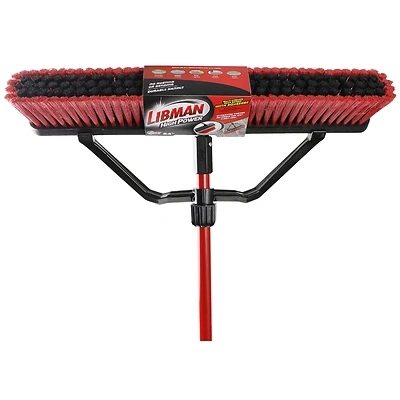 Libman 1230 Multi-Surface Push Broom With Squeegee, 24 In.