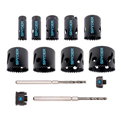SPYDER 600807 Hole Saw Kit,2 In.,16 pcs.
