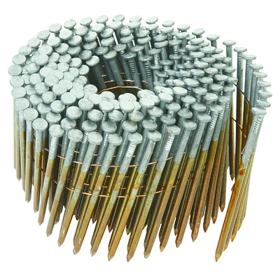 3 In. L Wire Coil Bright Framing Nails 16 Deg Smooth Shank 2400 Pk
