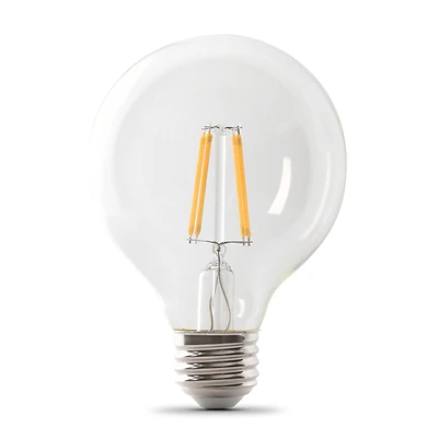 G25 E26 Filament Led Bulb Soft White 100w Equivalent 3 Pk, Dimmable