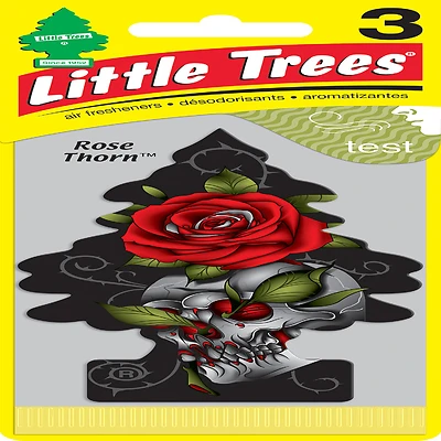 Little Trees U3S-37308 Rose Thorn Solid Air Freshener, 3-Pack