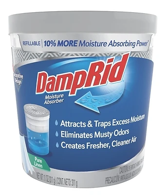 DampRid FG01FSSB Refillable Moisture Absorber, Fresh Scent, 11 Oz