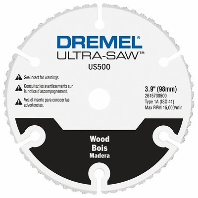 Dremel US500-01 Ultra-Saw Carbide Wood Cutting Wheel, 4 In.