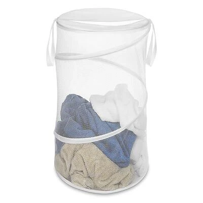 15-inch White Collapsible Laundry Hamper Model 6233-1170-wht