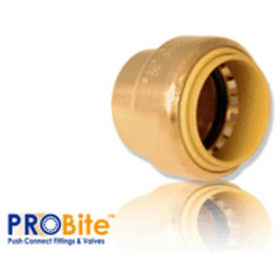 Pro Bite Pushfit Endcap 3/4 Inch Brass Push Connect Fittings Lf826r