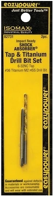 82731 Titanium Drill Bit Set 6-32nc And #36 - 2 Pieces