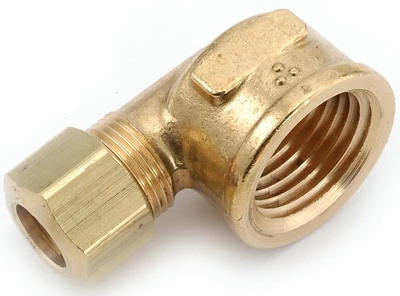 750070-0608 Brass Tube Elbow 3/8 X 1/2 In, 90 Deg, 200 Psi, 5 Pk
