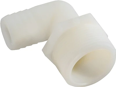 Anderson Metals 53720-0504 Nylon Hose Elbow, 5/16 In Barb X 1/4 In MPT