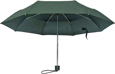 19.5 Inch Black Mini Rain Umbrella With Plastic Handle And Nylon Cover