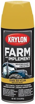 1957 Farm & Implement Spray Paint, 12 Ounce, School Bus Yellow