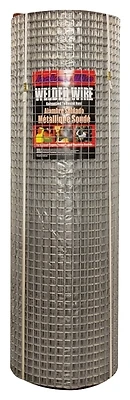 10033914 Galvanized Welded Wire Fence, 100 Ft L X 48 In H, 14 Gauge