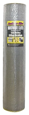 11033913 Galvanized Hardware Cloth, 48 In W X 100 Ft L, 19 Gauge, 1/2 X 1/2 In Mesh