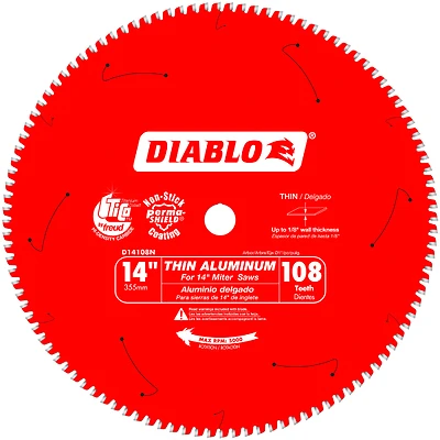 14 In. D X 1 In. Carbide Circular Saw Blade 108 Teeth 1 Pk