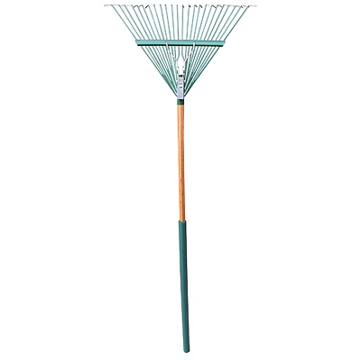Ultra 65 In. Steel Springback Rake With 24 Tines And Wood Handle