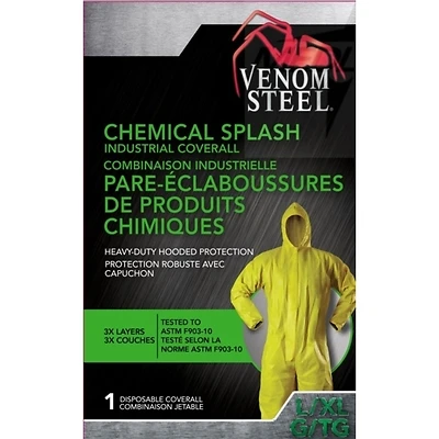 Vencv400 Chemical Resistant Heavy Duty Coveralls, Large/x-large, Unisex