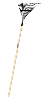 Landscapers Select 34588 Lawn/Leaf Rake, 18-Tine Steel, 48 In Hardwood Handle