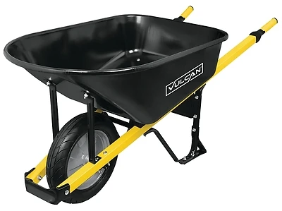 Contractor Wheelbarrow Kit, 6 Cubic Feet, Steel, 1-wheel With Flat Free Tire