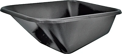 Vulcan 34475 Steel Wheelbarrow Tray, 6 Cu Ft, 38.25 x 25.5 In, Black