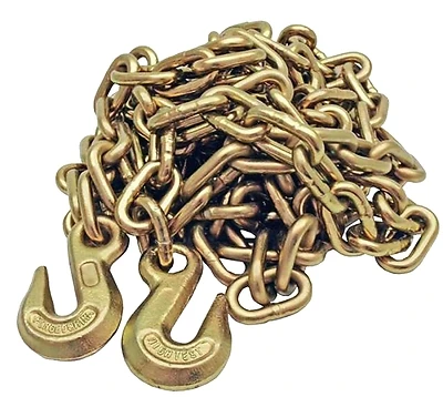 Tc7051620 Grade 70 Tow Chain With Hooks, 5/16 In X 20 Ft, 4700 Lb Capacity