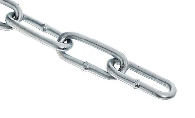 125 Ft. Single Loop Carbon Steel Chain 0.11 In. Diameter - Gray