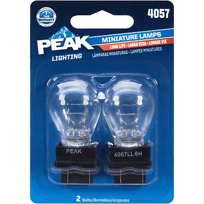 4057ll-bpp Halogen Miniature Automotive Bulb, 2 Pack For Parking/stop/tail/turn