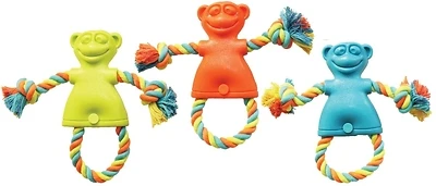 Wb15502 Large Monkey Dog Toy - Thermoplastic Rubber With Rope