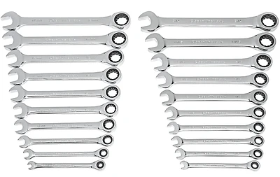 GearWrench 35720-06 12 Point Ratcheting Combination Wrench Set, 20 Pieces