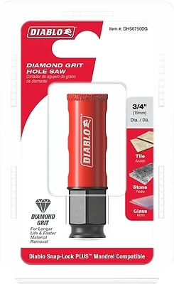 Diamond Grit Hole Saw, 3/4-In.