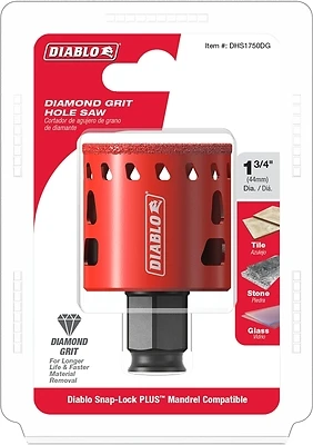 Diablo DHS1750DG Diamond Grit Hole Saw, 1-3/4 In.