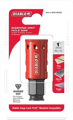 Diamond Grit Hole Saw, 1-In.