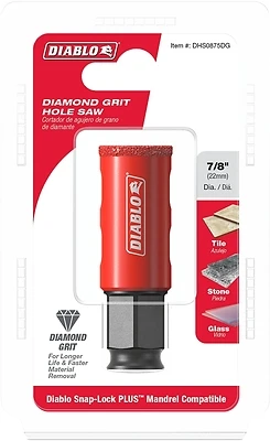 Diamond Grit Hole Saw, 7/8-In.