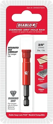 Diamond Grit Hole Saw, 3/8-In.