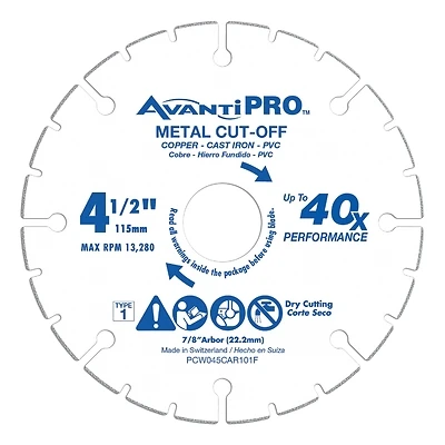 Carbide Grit Metal Cut Off Wheel, 4-1/2 In.