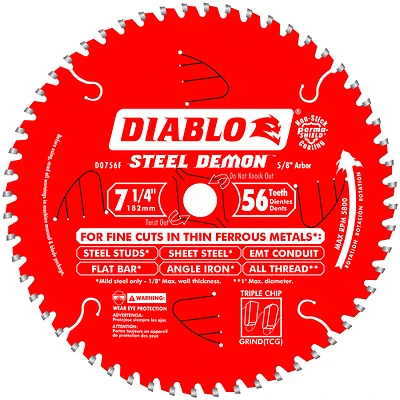 Steel Demon 7-1/4 In. 56-tooth Tico Carbide Circular Saw Blade 1 Pk