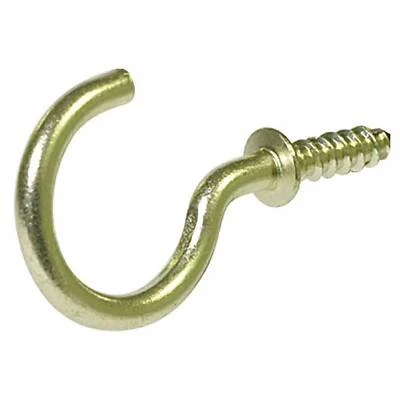 7/8-inch Solid Brass Cup Hook By Hillman - Model 851852