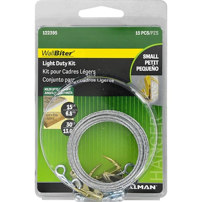 Wall Biter Picture Hanging Kit, Light-Duty