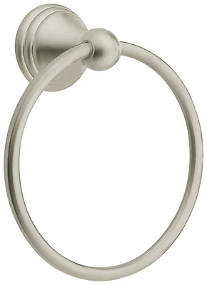 Moen DN8486BN Preston Towel Ring, Brushed Nickel, 6-1/4 In.