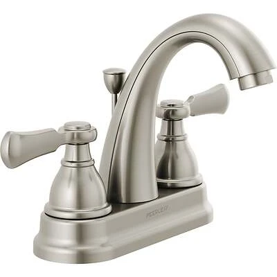 Elmhurst Brushed Nickel 2-handle Lever 4-inch Centerset Bathroom Faucet