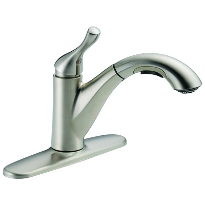 Grant Kitchen Faucet With Pull-Out Spray, Single Handle, Stainless Steel