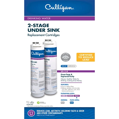 Culligan US-2-R 2-Stage Drinking Water Filter Cartridge, 2-Ct.