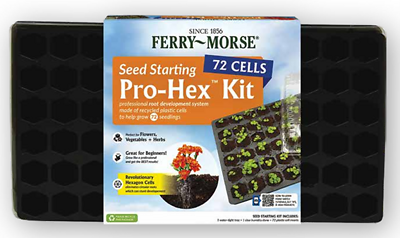 NK Lawn & Garden PHEX Seed Starter Kit, 22 in L Tray, 11 in W Tray, 72-Cell