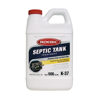 Roebic K-37-H-6 Septic Tank Treatment, Biodegradable, 64 Oz.