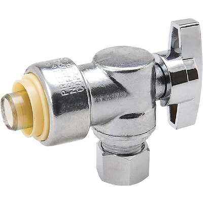 1/2 In. Pf X 3/8 In. Od Brass Push Angle Valve 1190-932hc Pack Of 10