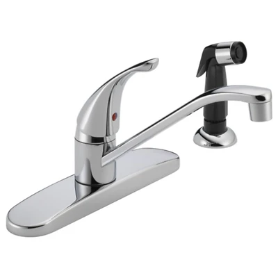 Peerless P115LF Chrome Kitchen Faucet, Side Spray, 1.8 GPM