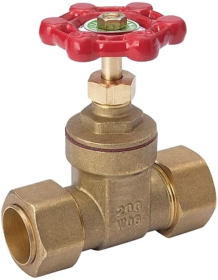 ProLine 100-803NL Gate Valve, 1/2 In. Compression, Bronze, 200/125 PSI